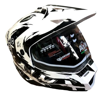 Шлем детский кроссовый AiM JK802Y  White/Black